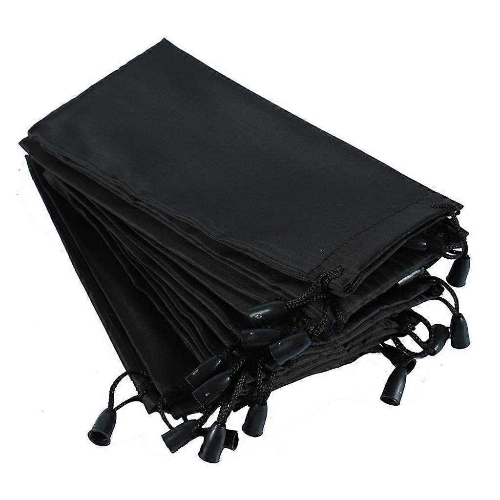 10 pcs Black Microfiber Sunglasses Glasses & Cell Phone Storage Accessories