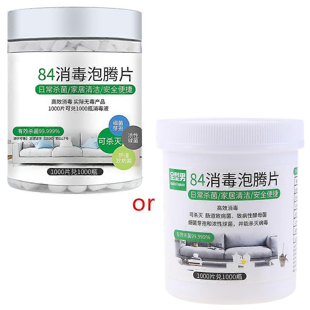 1000Pcs Chlorine Disinfectant Instant Effervescent Tablets 84 Sterilization Household Deodorization Detergent for Floor Pool Clothes Bleaching