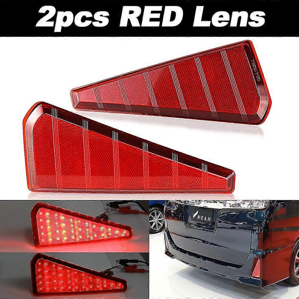 2pcs Canbus Red/smoke Lens Led Rear Bumper Light Reflector Stop Brake Lamp Tail Fog Lamp For Toyota Noah Voxy 80