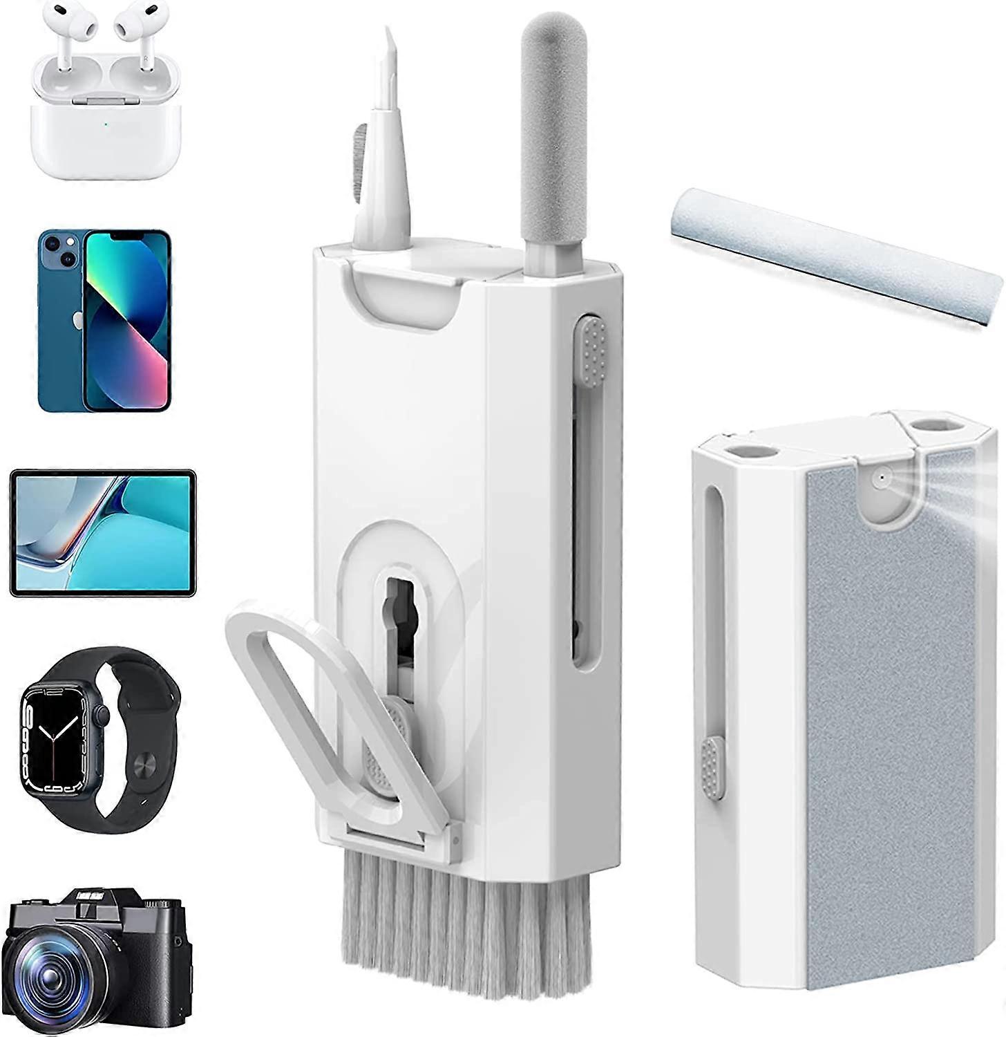 8 in 1 Electronics Cleaner Kit, Multifunctional Keyboard Cleaner Kit with Keycap Buckle, Lens Screen Cleaning Tool Cleaning Pen for Airpods, Phone, PC