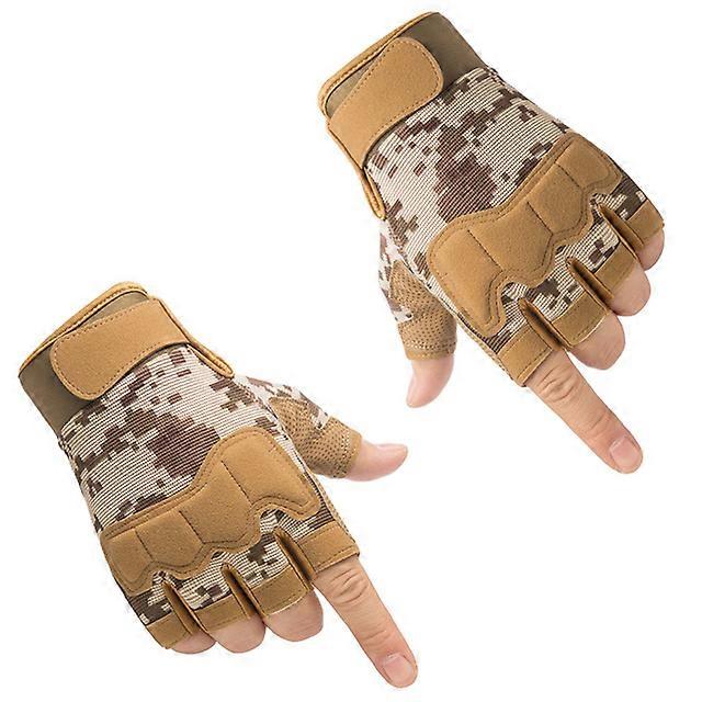 Men Tactical Gloves Military Army Shooting Cut Proof Fingerless Gloves Anti-Slip Outdoor Sports Paintball Airsoft Bicycle Gloves