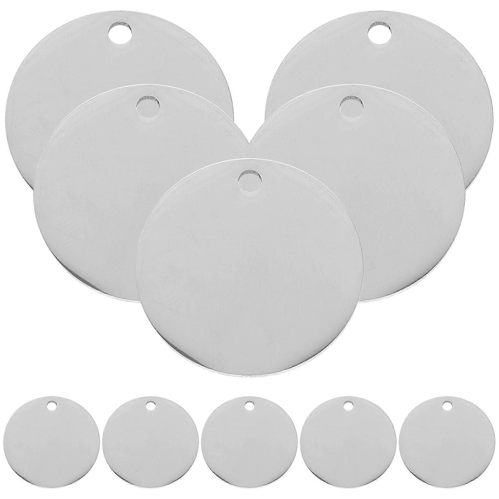 10stk Metal Stempling Blank Rustfrit stål Mærker Stempling Blanks Metal Tags til stempling