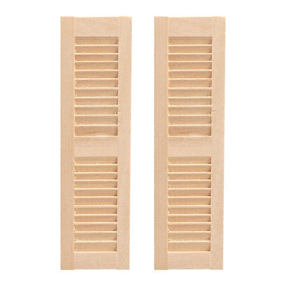 2 قطع مصغرة أثاث المنزل ديكور سطح المكتب التظاهر اللعب لعبة خشبية دمية مصاريع