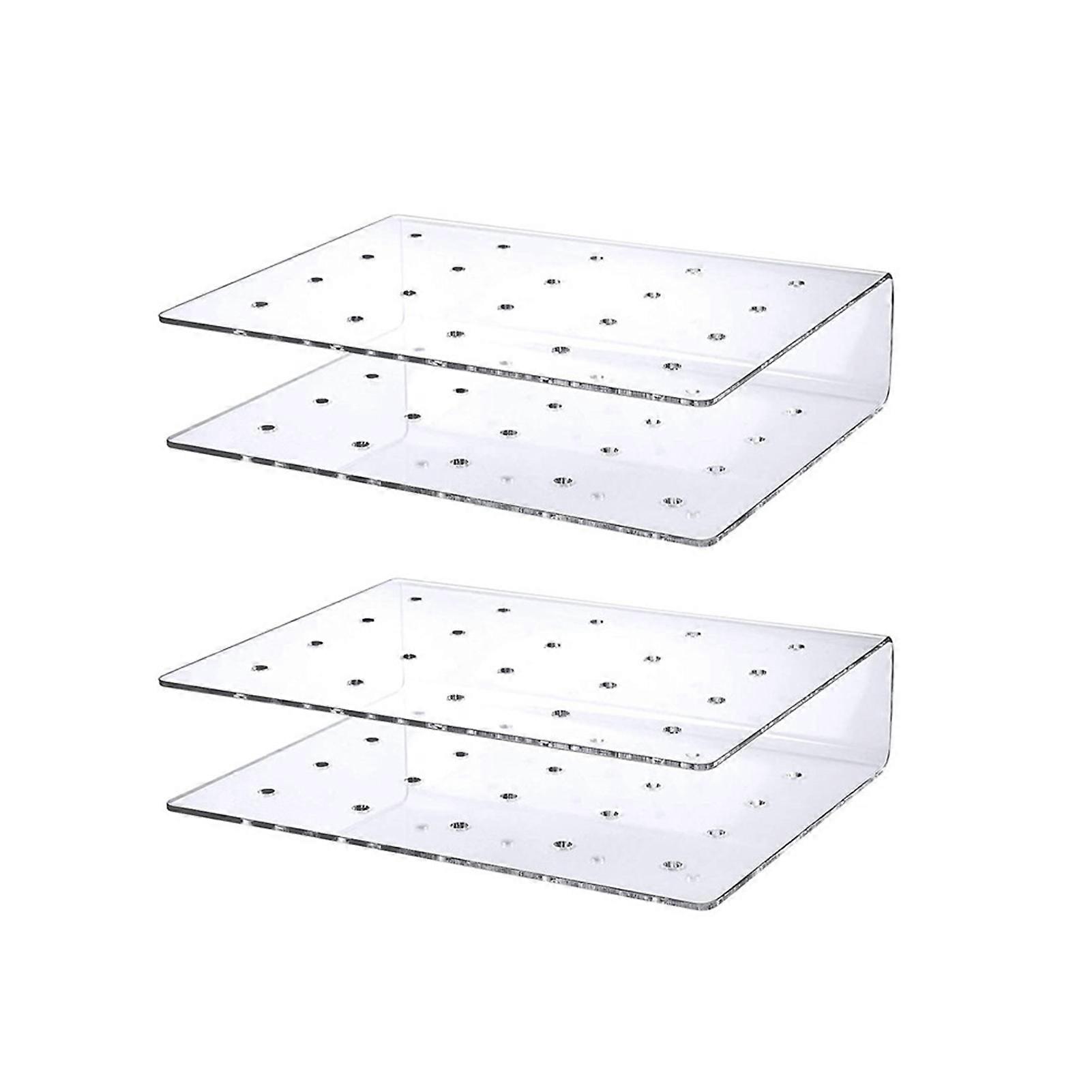 2Pcs/Set Pop Holder Creative Durable Double Layer Design Acrylic 20 Holes Cake Pop Stand Rack for Party