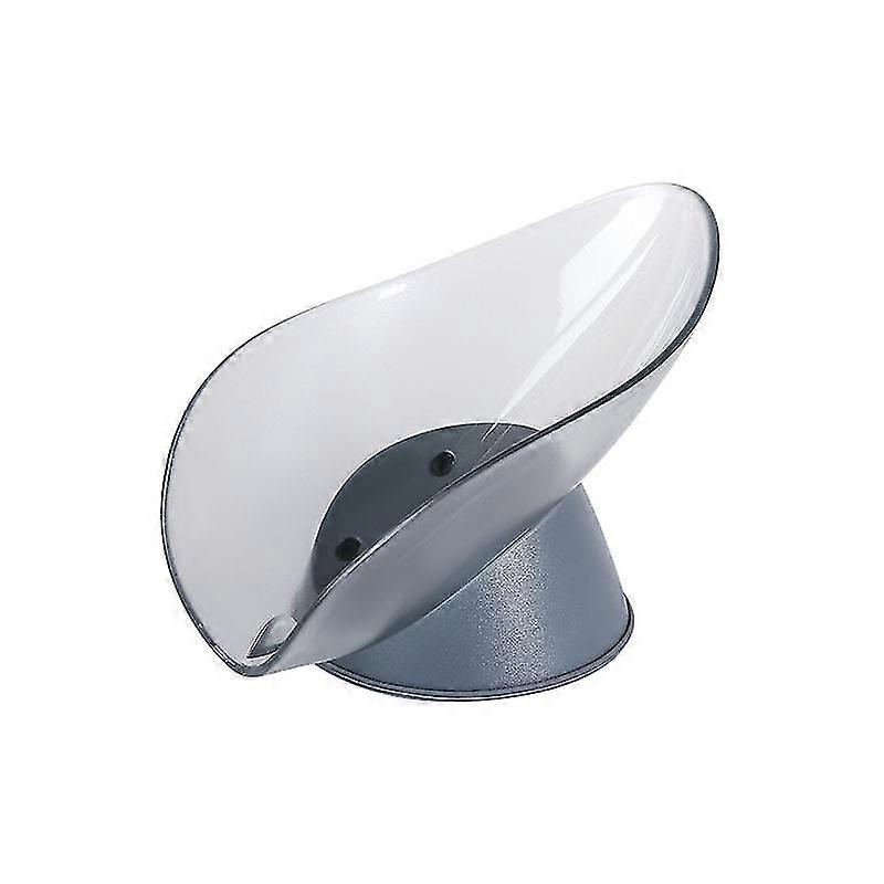 Soap Box Shower Suction Soap Leaf Shape Saver Storage Box Sink Dish Holder 1pcs-blue