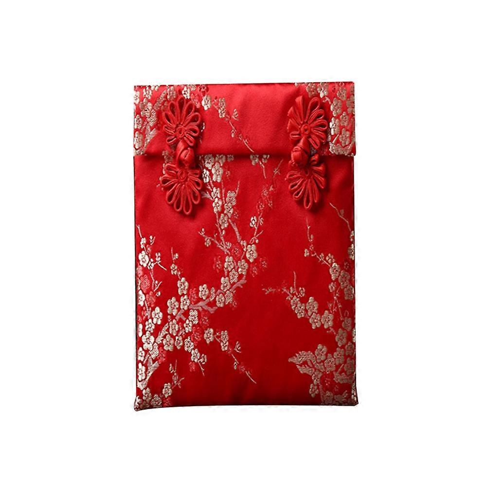 Dragon Phoenix Chinese Knot Brocade Red Envelope Money Packet for New Year JIKAIX
