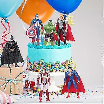 Xingsky – Lot De 5 Figurines Marvel Avengers Pour Décoration De Gâteau – Super-héros Réalistes, Anniversaire, Fête, Décoration De Chambre