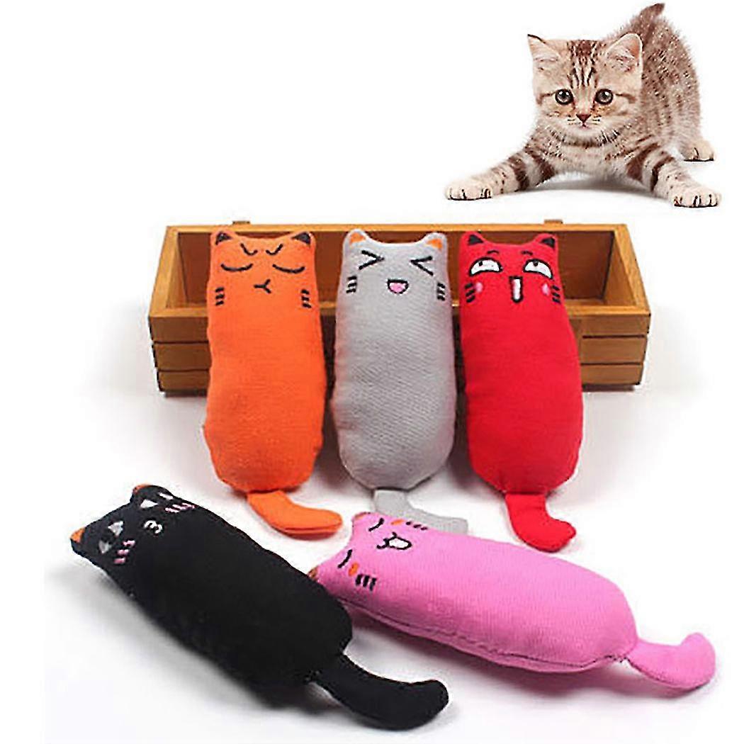 Cat Grinding Catnip Toys Funny Interactive Plush Cat Toy Pet Kitten Chewing Toy Claws Thumb Bite Cat Mint For Cats Teeth Toys
