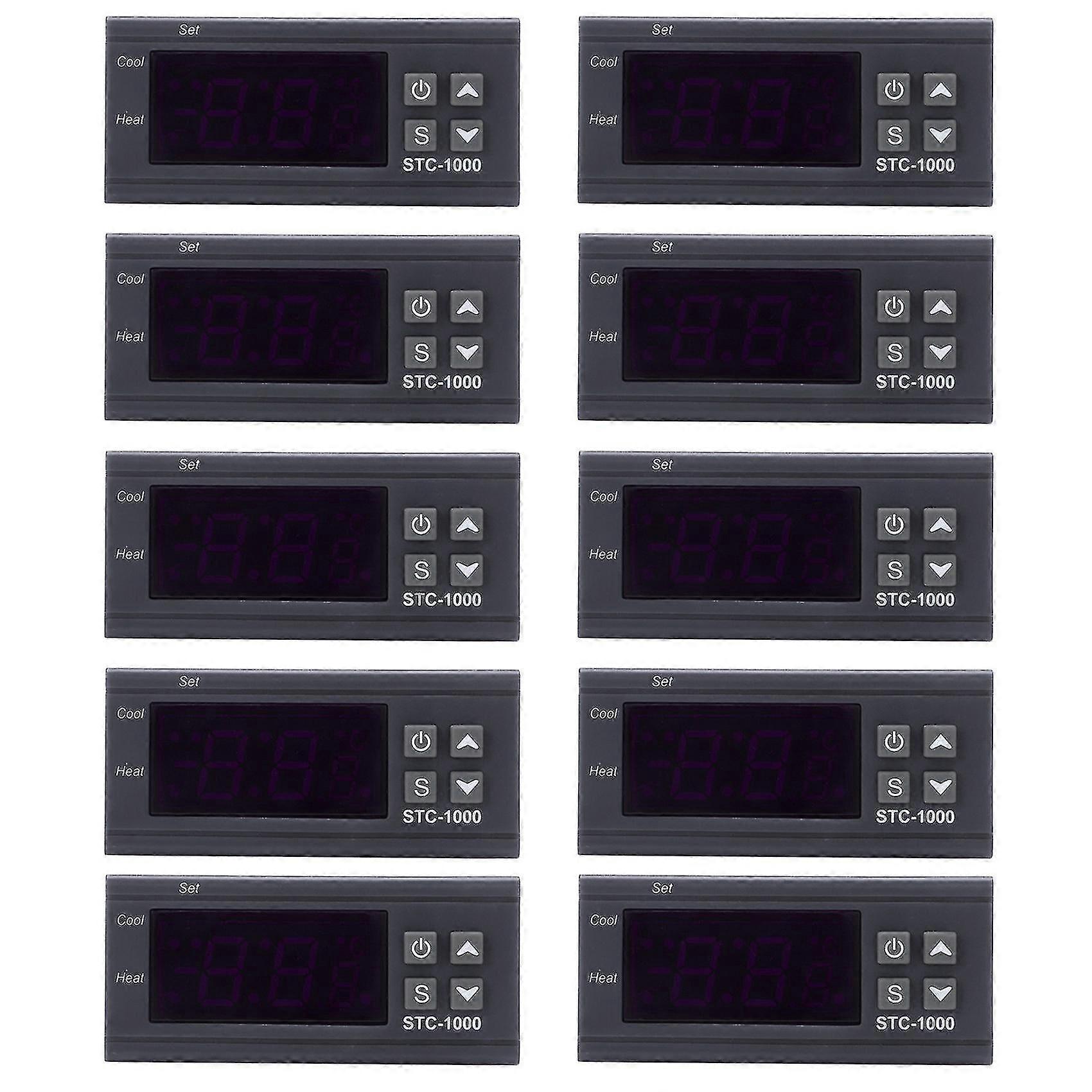 10x 220v Digital Stc-1000 Temperature Controller Thermostat Regulator+sensor Probe