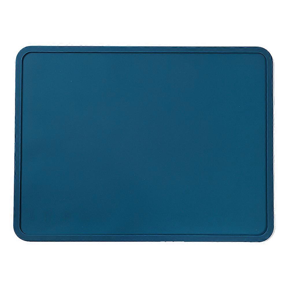 Tapis pour animaux de compagnie, tapis de nourriture en silicone pour animaux de compagnie avec bords surélevés pour éviter les déversements, imperméable antidérapant