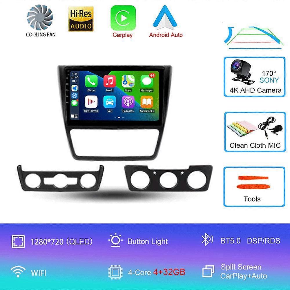 Für Skoda Yeti 5L 2009 - 2014 Carplay Auto 4G + WIFI GPS Autoradio Navigation Multimedia Video Player Stereo BT Android 14
