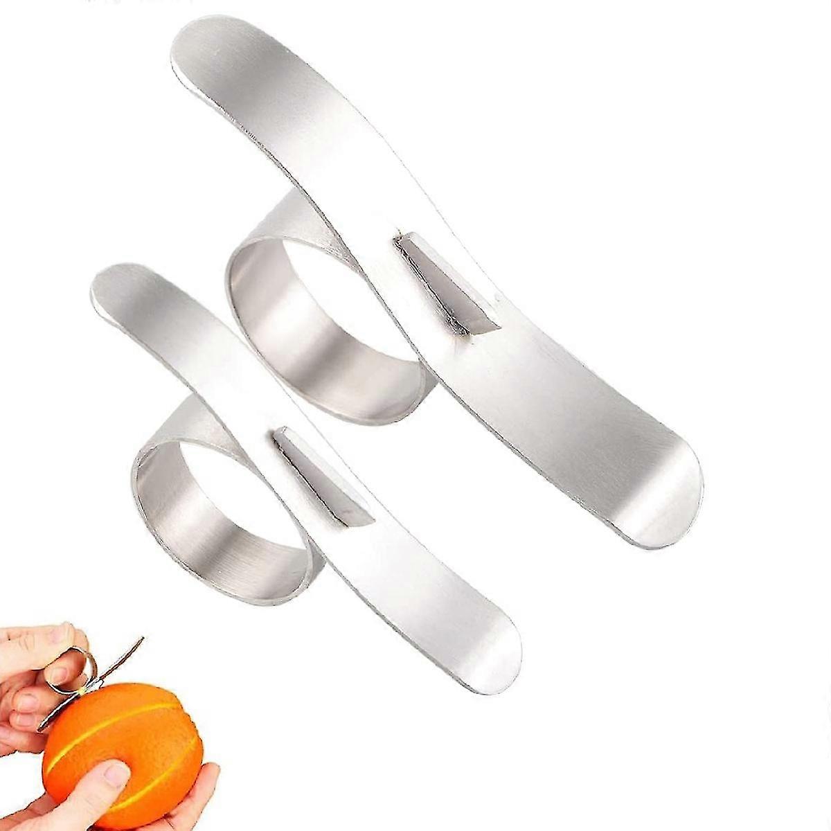 2pcs Orange Peeler Stainless Steel Ring Shape