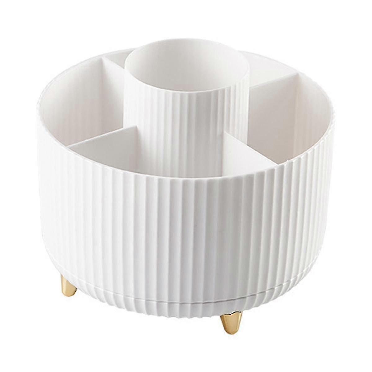 Makeup Brush Holder Storage Box, Rotating Makeup Brush Cup, Desktop Storage Container Stationery St