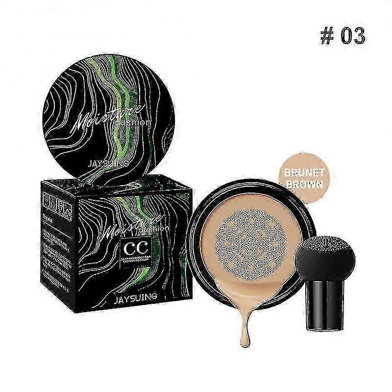 Jaysuing Mushroom Head Air Cushion Cc Moisturizing Concealer Natural Repairing Jp--dark brow