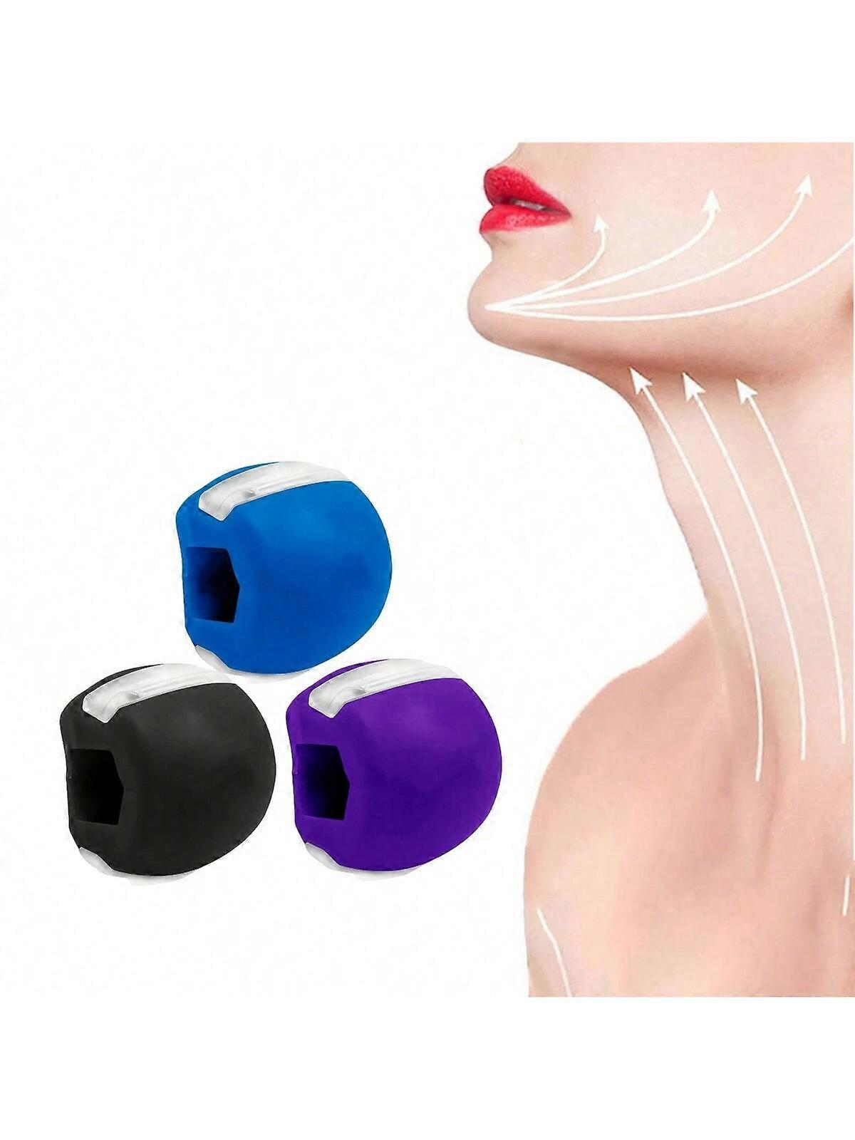 1 قطعة سيليكون خط الفك العضلات تمرين لتدريب الفك وتشكيل الوجه للبالغين ، تجريب معدات اللياقة البدنية