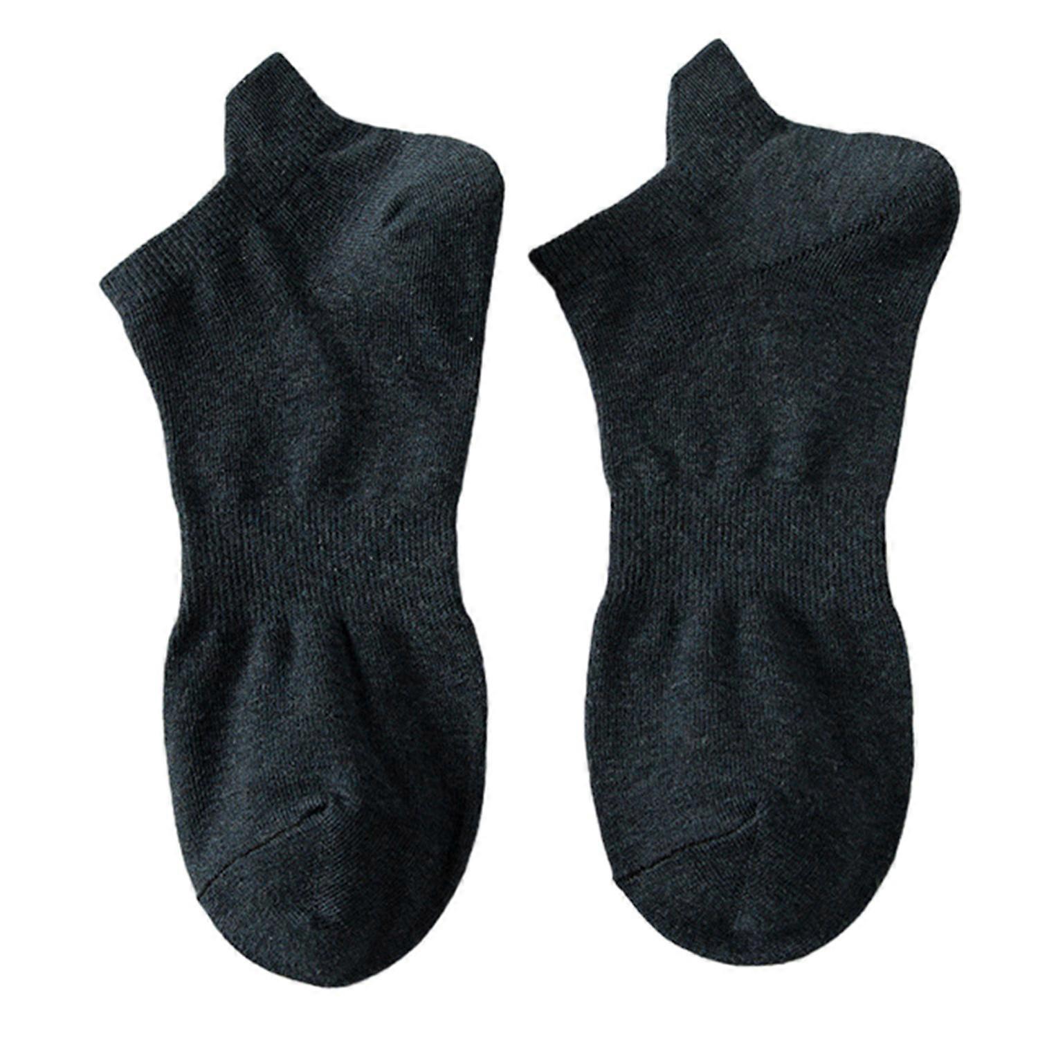 1 Pair Men Boat Socks Low-cut Shallow Cotton Solid Color High Elasticity Anti-slip Soft