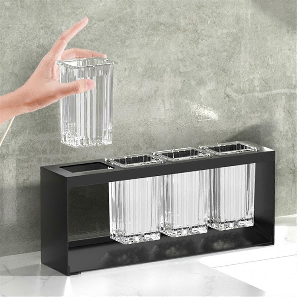 Multifunctional Chopsticks and Spoon Storage Rack Automatic Drain Cutlery Rack Kitchen Storage Tool Gray