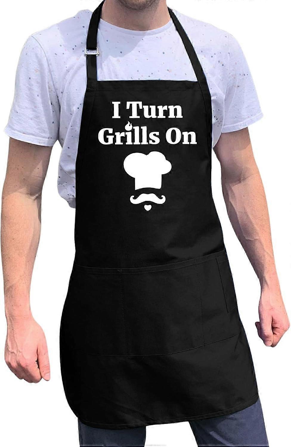 Turn Grills On Adjustable Apron for Men, One Size
