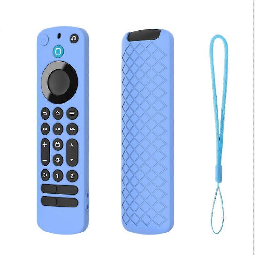 Remote Control Protective Case Drop-proof Silicone Case Accessories for Alexa Voice Remote Pro (Luminous Blue)
