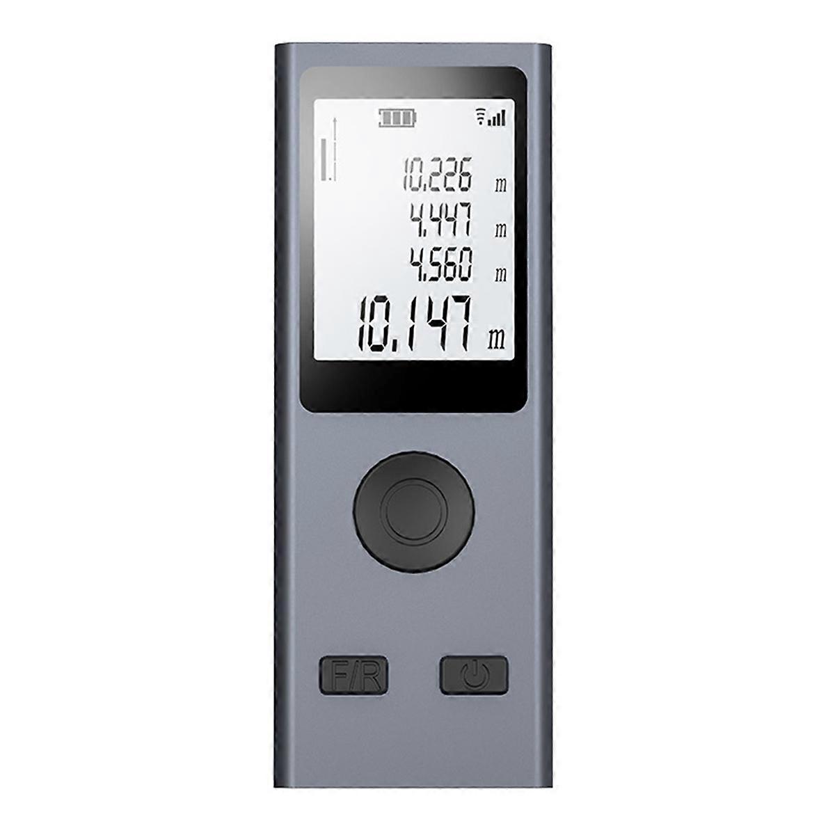 Mini Laser Afstandsmeter Digitale Meetlint Laser Liniaal USB Charge Aluminiumlegering Romp Meetafstand: 60m