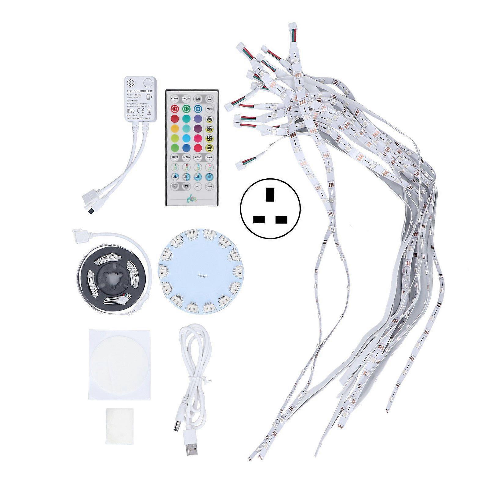 Firework LED Strip Lights Dream Color 240LED APP Bluetooth Music Voice Control with Remote Control Timing Functions 100?240VUK Plug