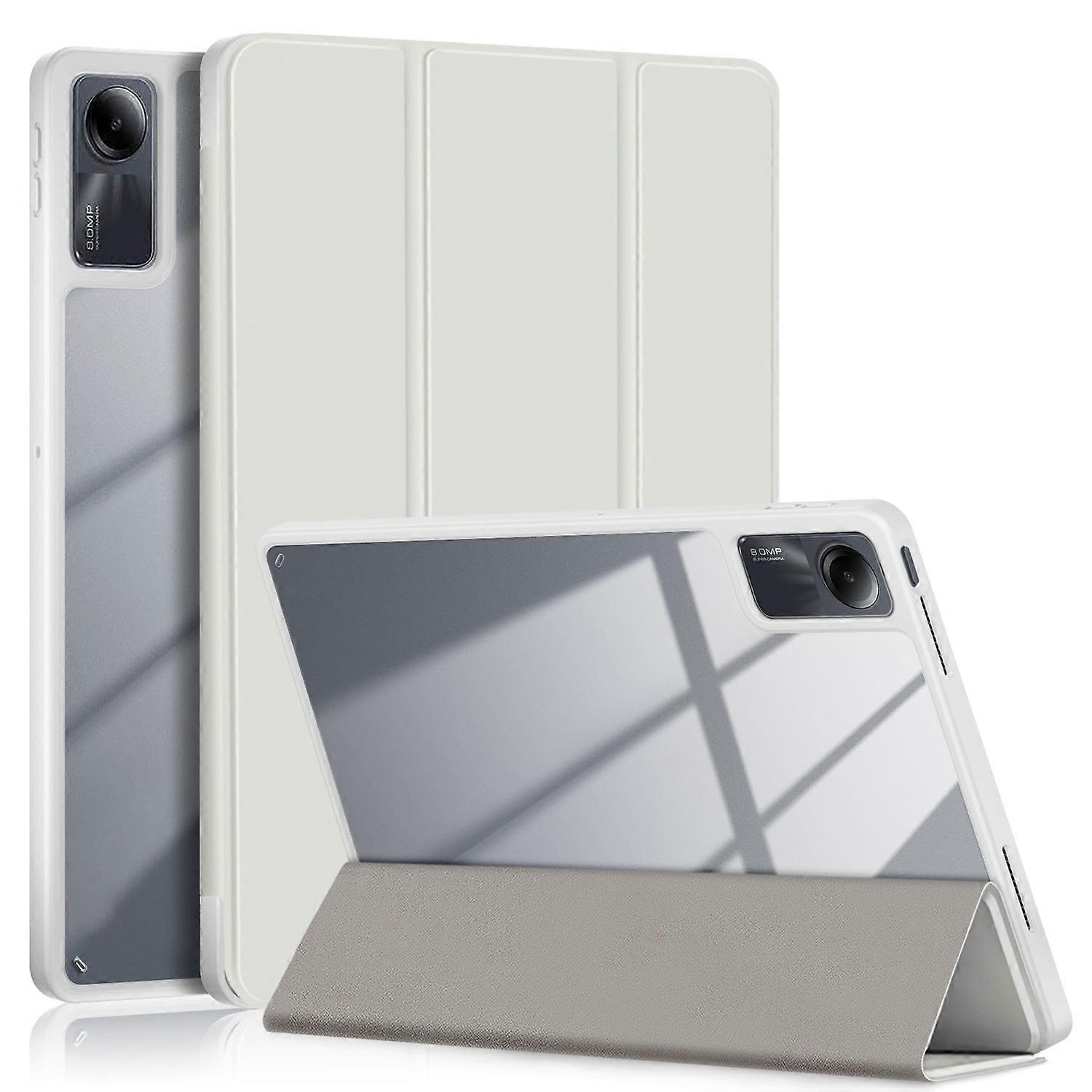 アクリル3つ折りソリッドカラースマートレザータブレットケースXiaomi Redmi Pad SE用