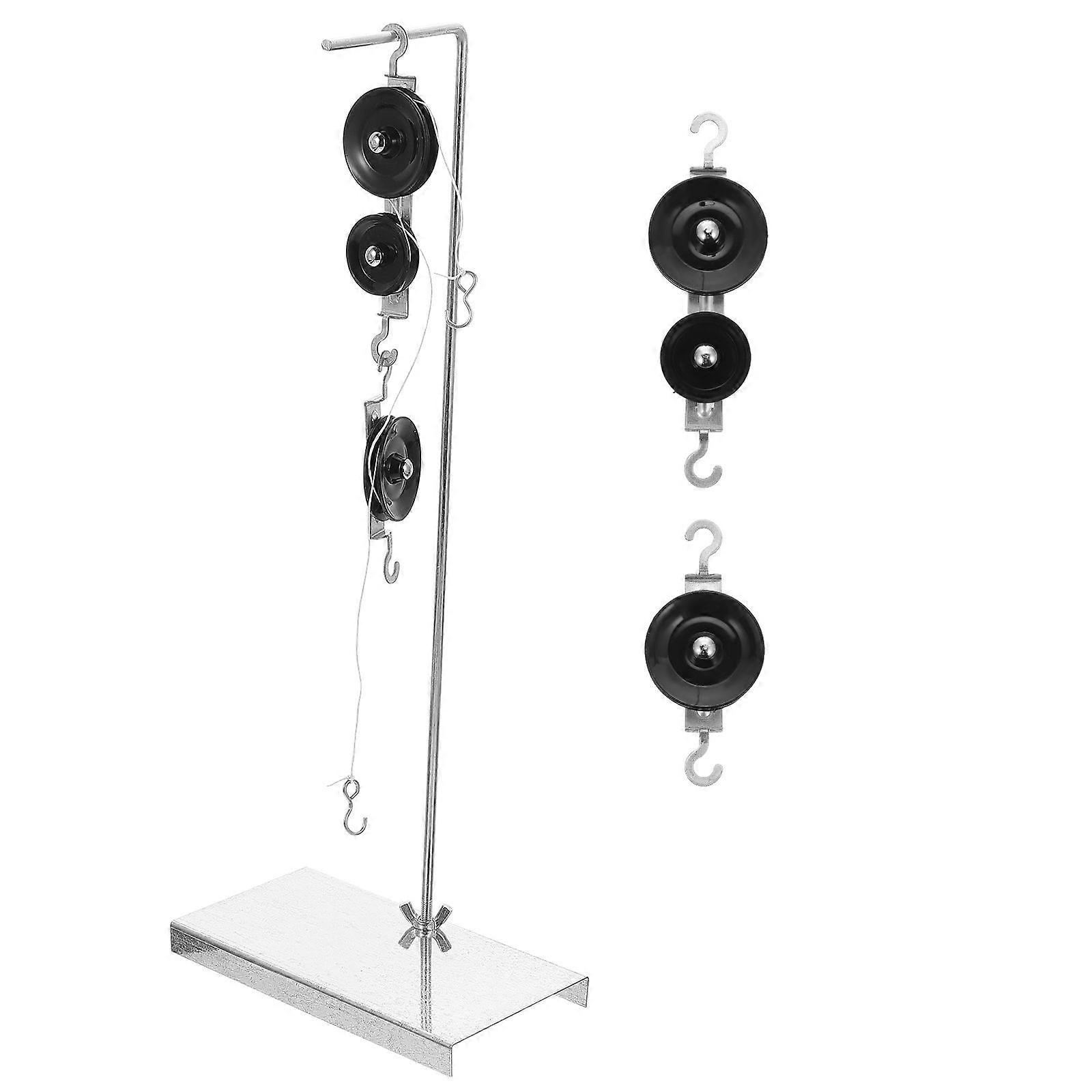 1 Set Pulley Block Physics Experiments Holder Rope Machinery Pulley Block