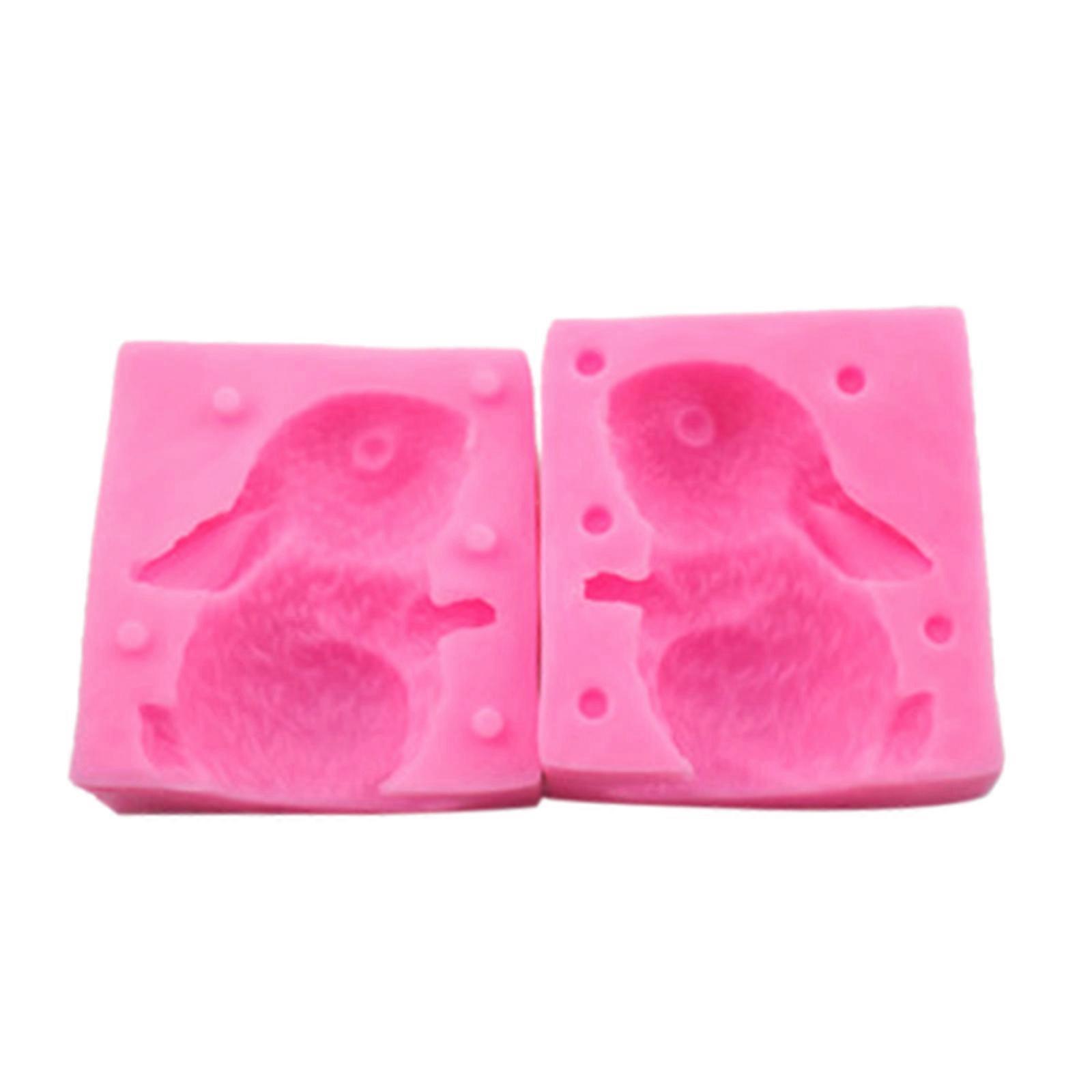 Easter 3D Rabbit Shape Moulds Baking Cake Molds DIY Scented Candle Sitting Rabbit Silicone Molds Gifts for Rabbit Lovers