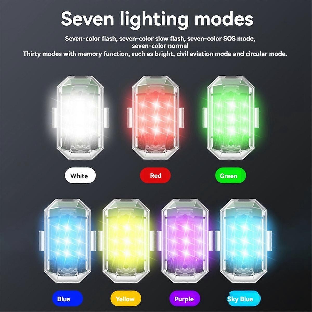 Highlight Wireless Remote Control LED Strobe Light Drone Strobe Light Aircraft Strobe Lights 2 Ligh