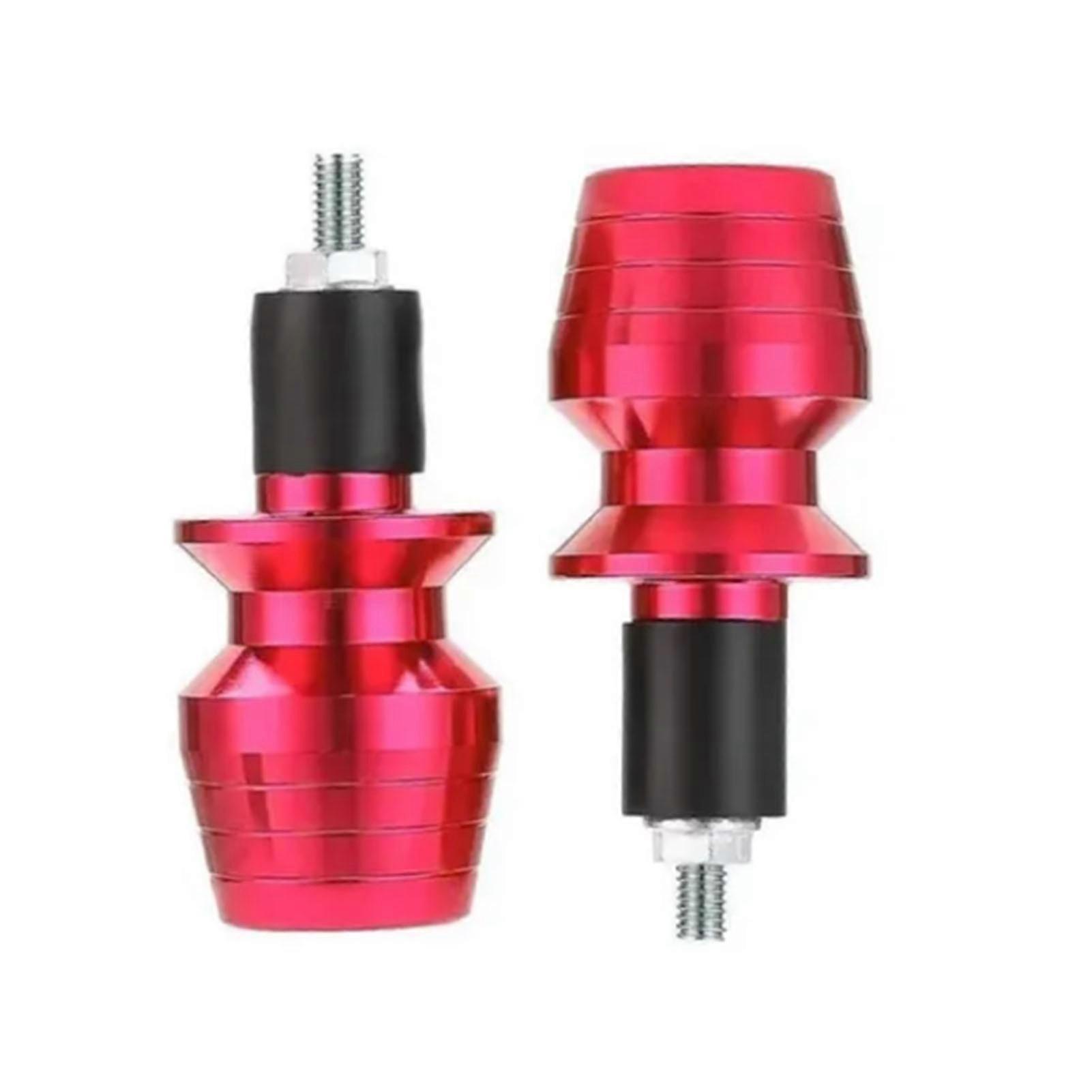 Handlebar end plugs for motorcycle alloy modification pair red