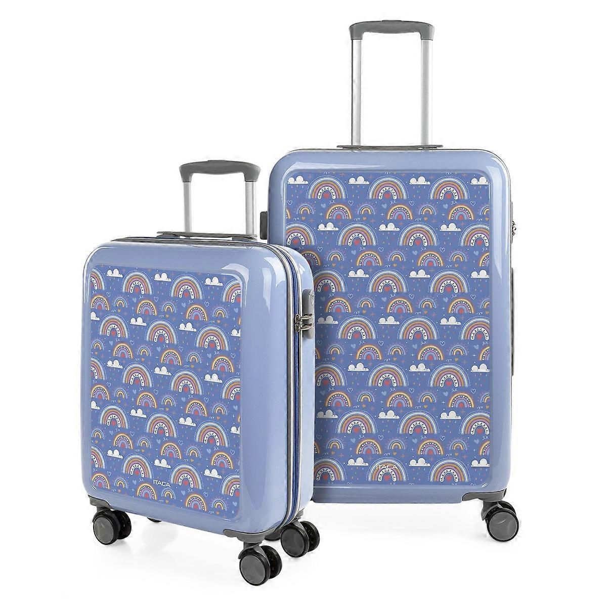 Itaca Juego De Maletas Pc Personalizado Base Azul