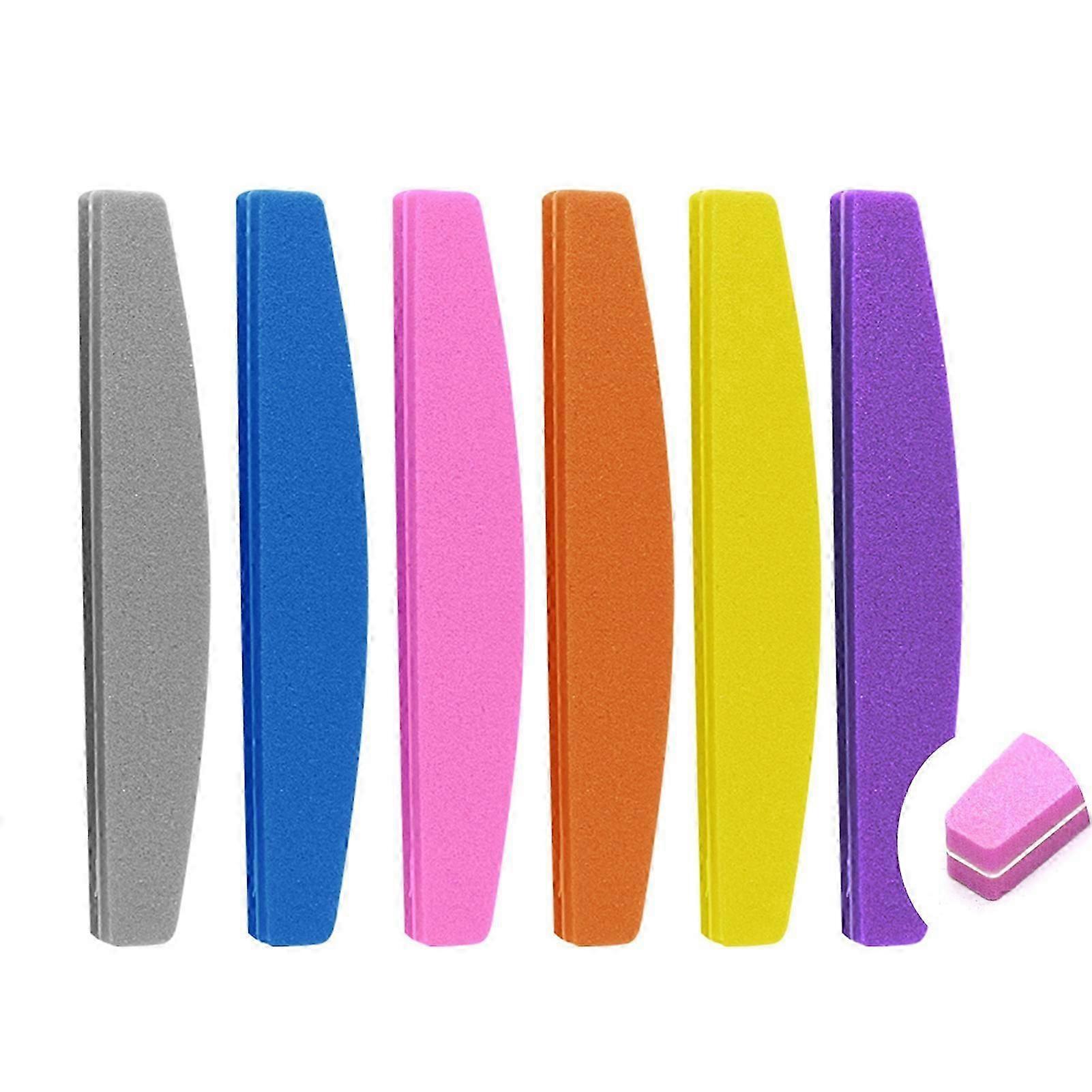 10pcs Nail Files and Buffers Reusable Double Sided Emery Board Nail Polisher for Home and Salon Use