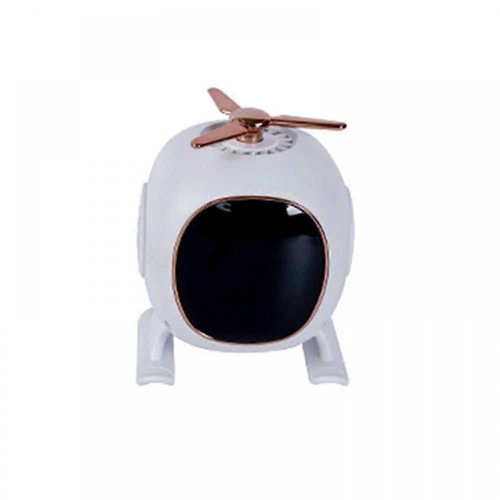 Speaker Alarm Clock, Multi-function Integrated Bluetooth Speaker With , Retro Small Plane Desktop Creative Gift(White)