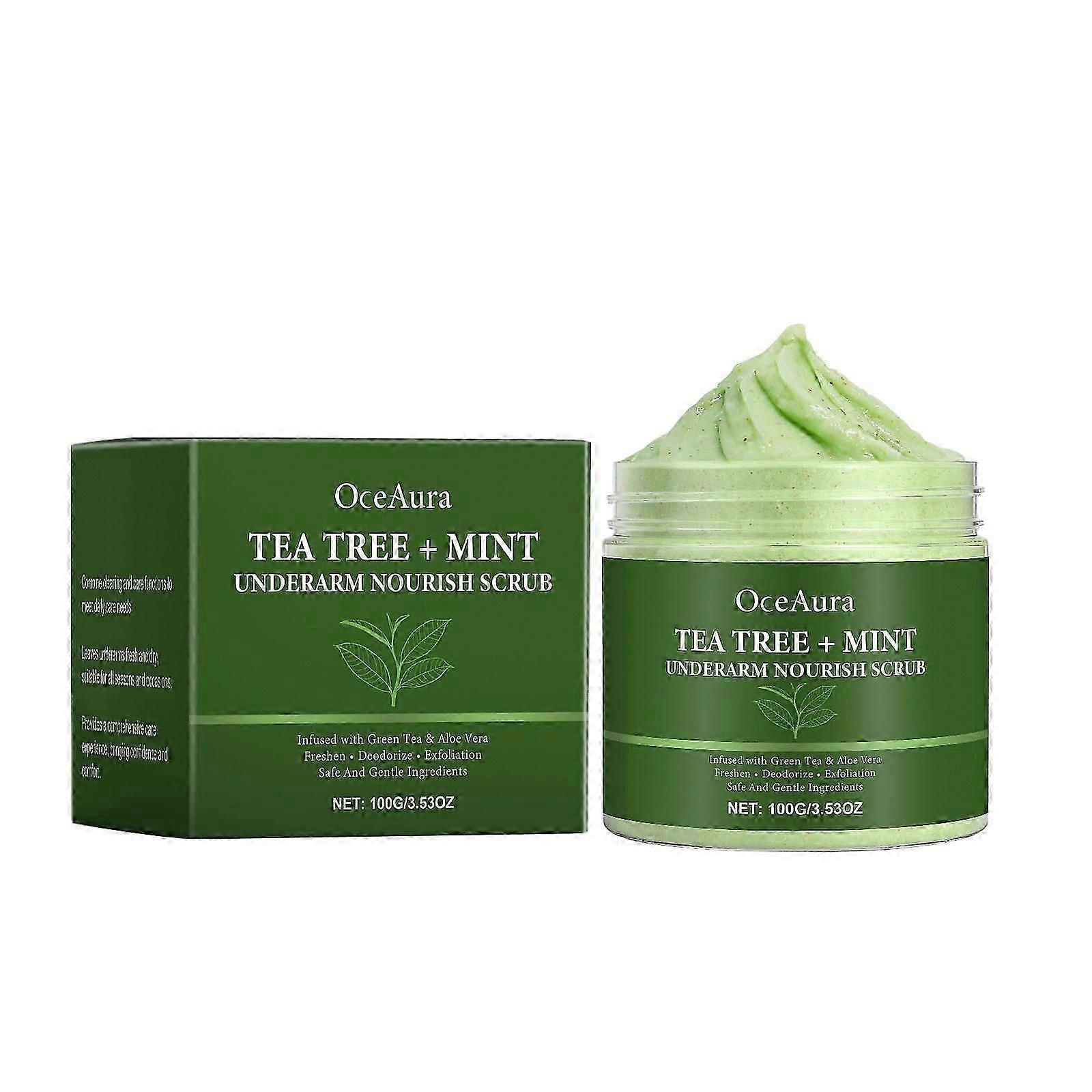 υψηλής ποιότητας Underarm Nourish Scrub με Τεϊόδεντρο, Μέντα και Αλόη Βέρα για Οσμές Εξάλειψη και Απολέπιση, Καθαρισμός και Θρέψη του Δέρματος της Μασχάλης