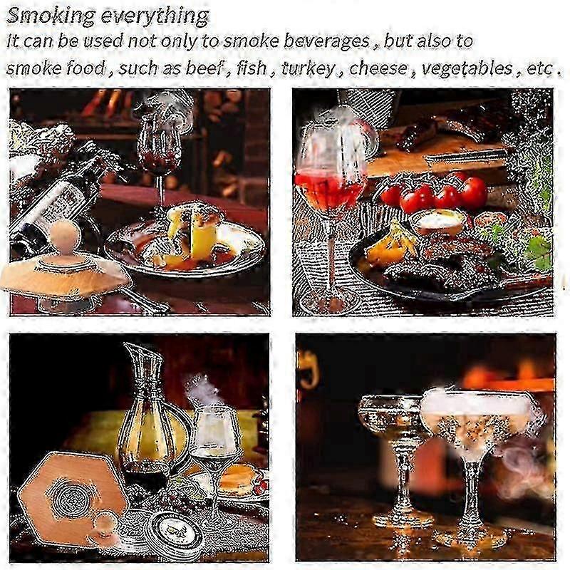 Kit De Fumoir à Cocktail Whisky Fromage - Accessoires Bar à Boissons Et Arômes Froid