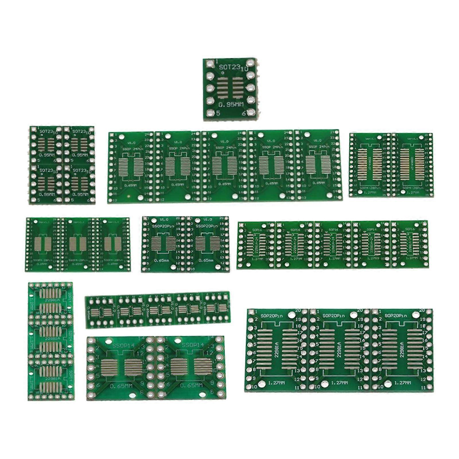Set of 35 TSSOP SOT23 DIP Adapter PCB Experiment Convertor IC Board DIY