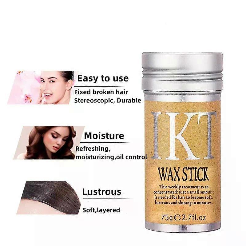 عصا شمع الشعر ، أداة تصفيف الشعر المحمولة المقاومة للماء طويلة الأمد ، تشطيب مكسور