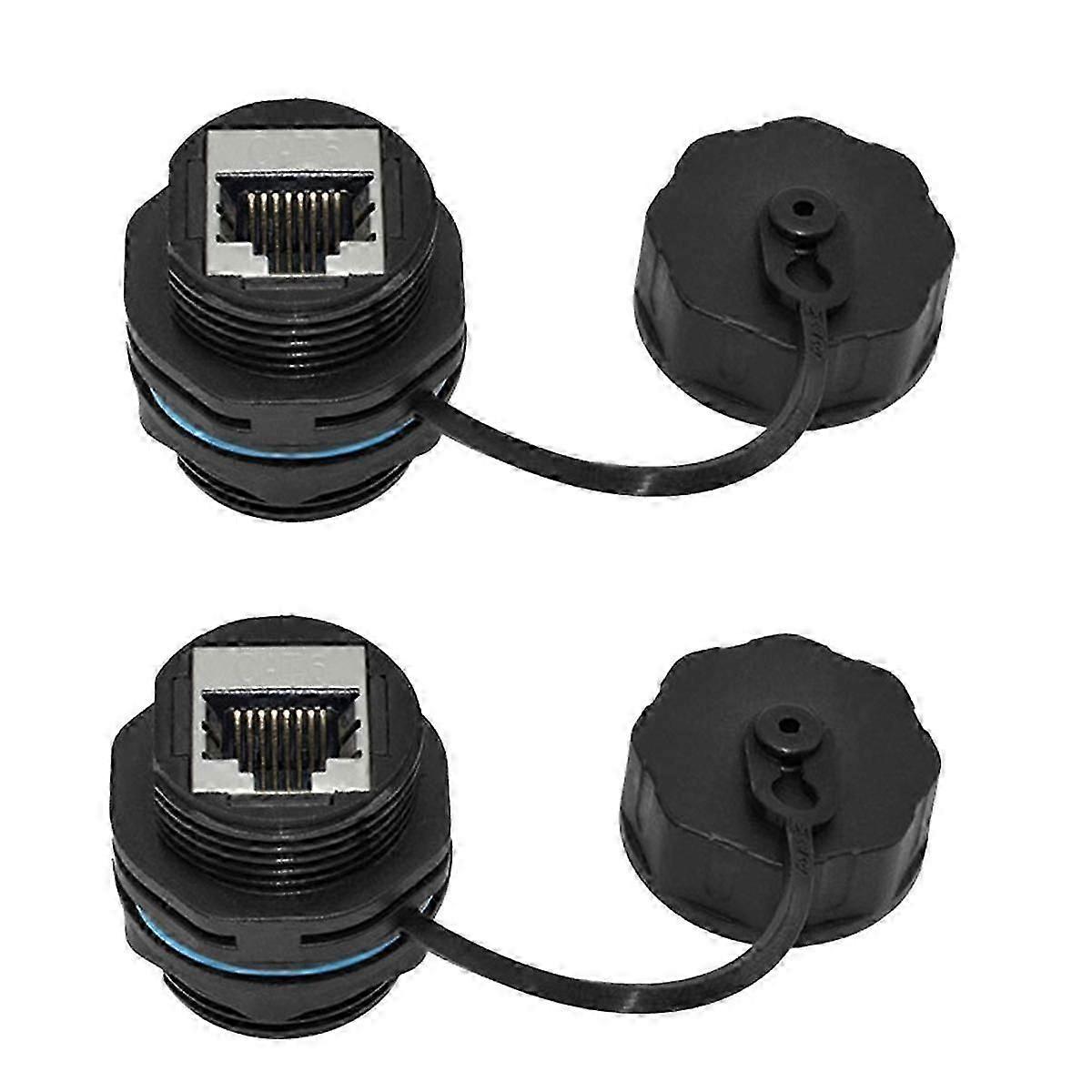 IP68 Shielded Industrial RJ45 Coupler - Dual Panel Mount for Cat5e/Cat6 Ethernet