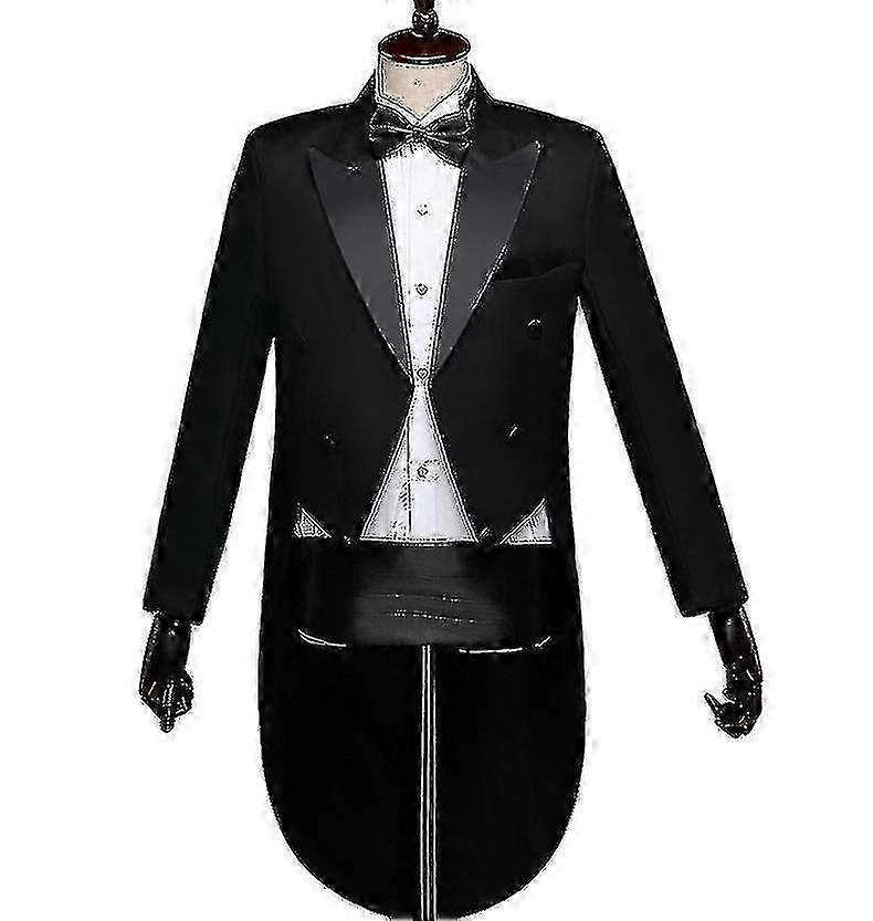 Erkek Tailcoat Tuxedo Takım Pantolon Seti, Erkek Smokin Pantolon Takım Elbise Papyon Kravatlı