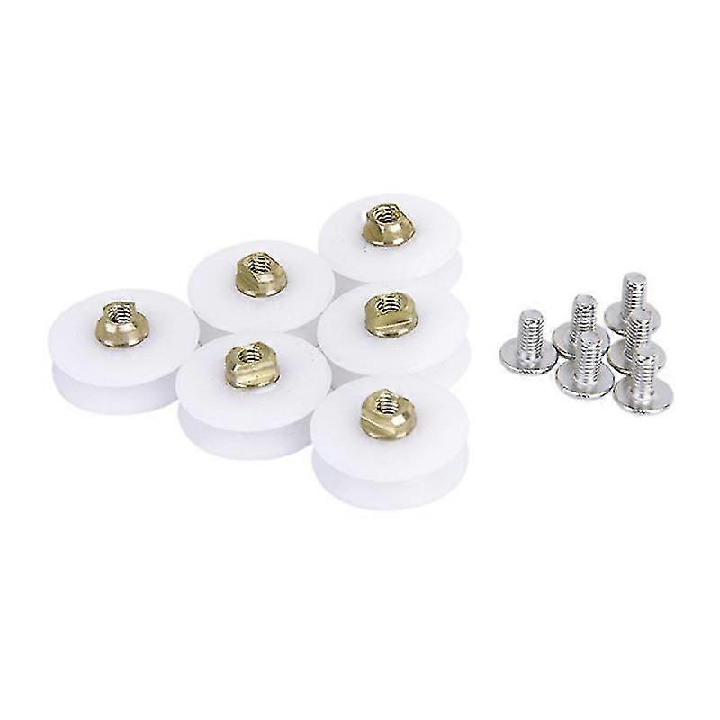 6 pcs Replacement Bathroom Shower Door Rollers Runner Wheels 22.5mm Wheel Diameter