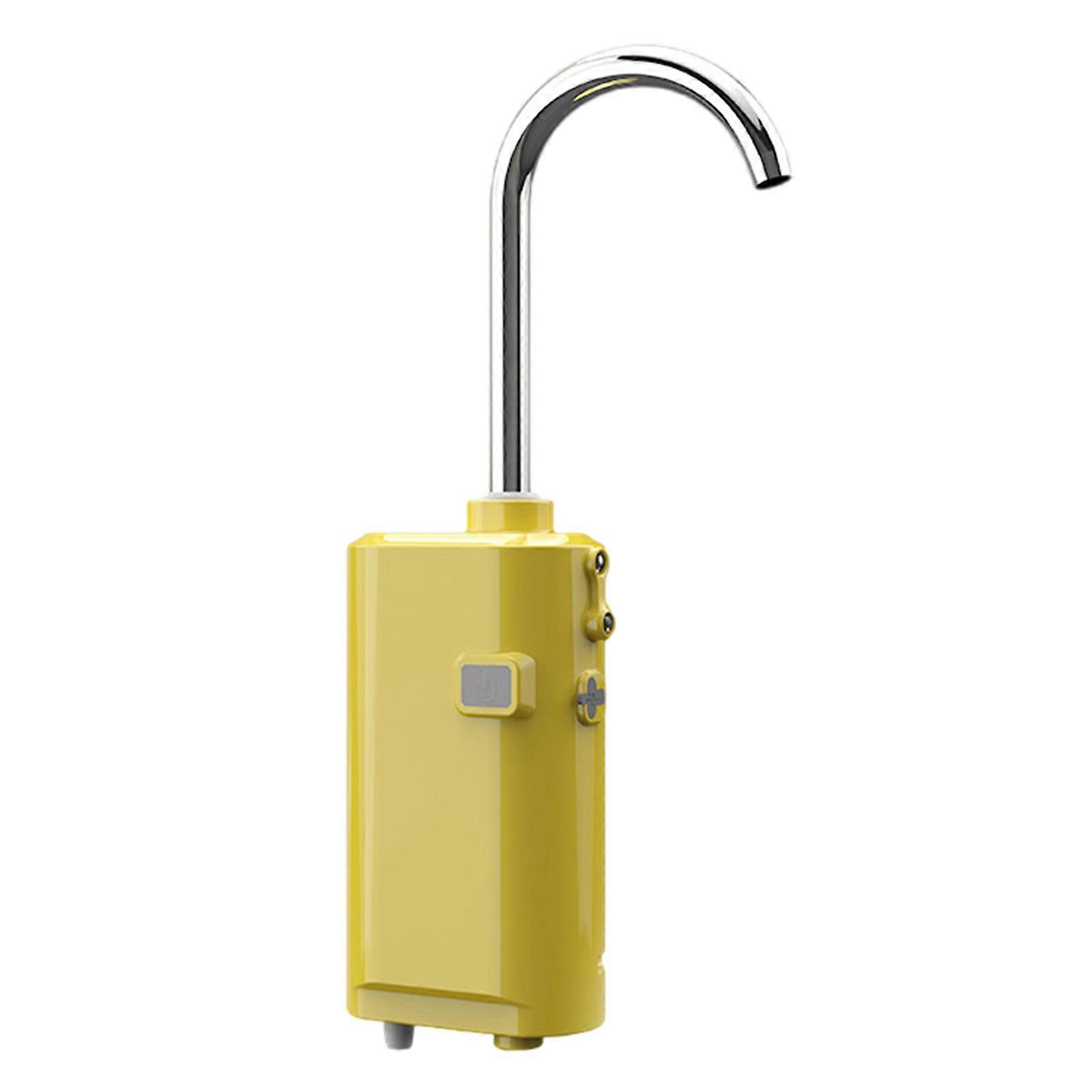 Pompe à oxygène d’eau Pompe aératrice Équipement de pêche Outil de lavage des mains multifonction Induction automatique Robinet de pêche Pompe à oxygène jaune