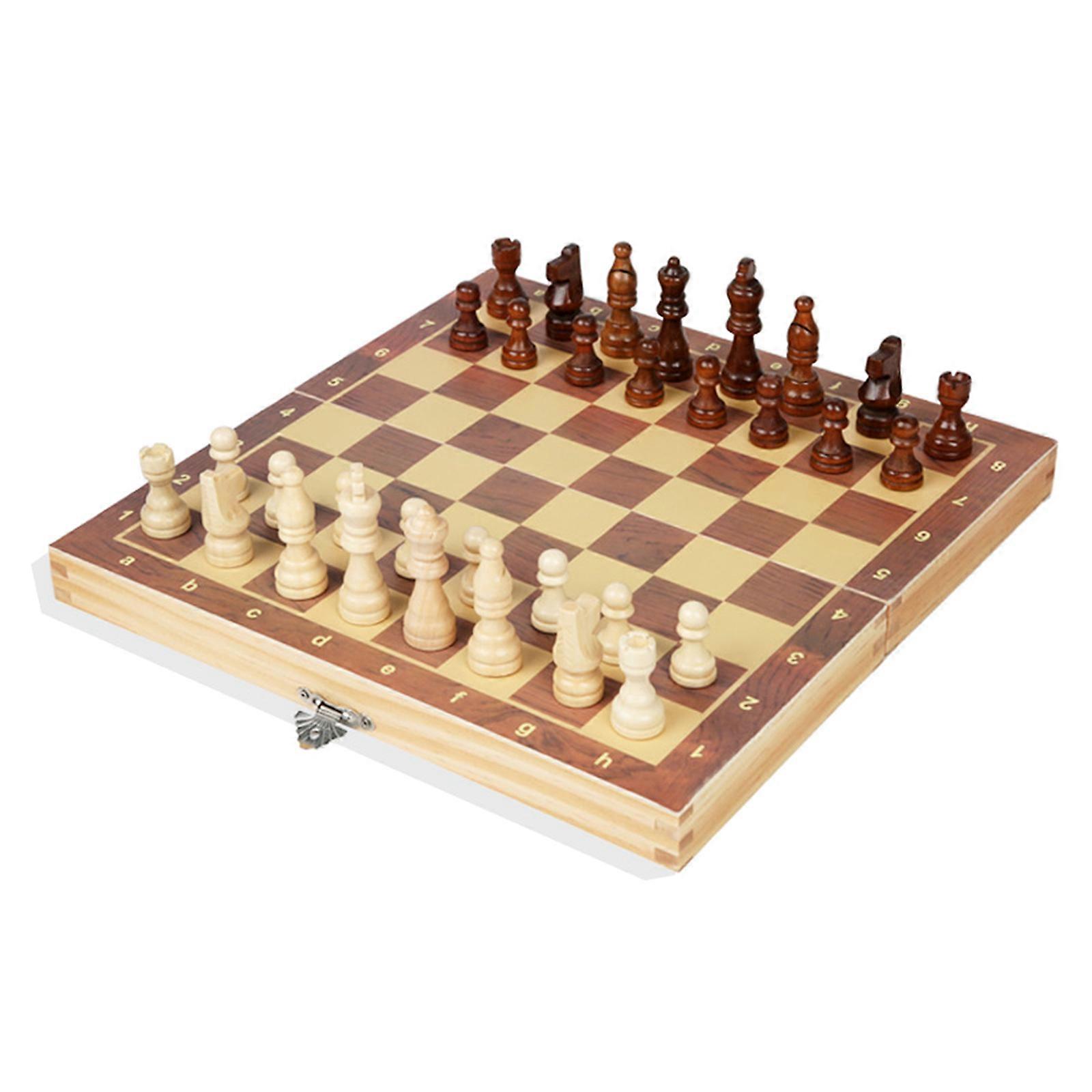 Practical Quality Solid Wood Chess Set Elegant Wood Chess Set Chessboard Suitable For Coffee Shops And Classrooms