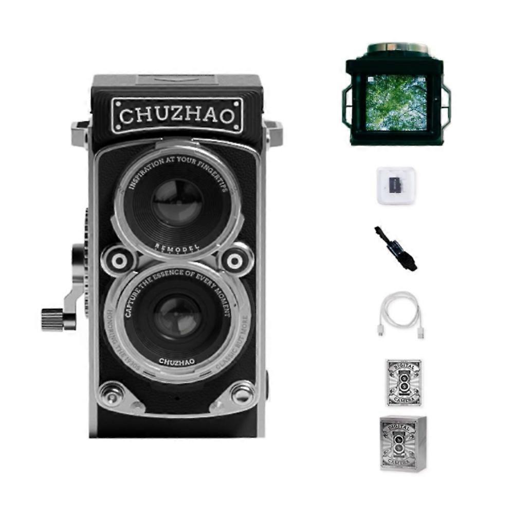 CHUZHAO Retro Mini Digital Camera - 4K Autofocus Twin-Lens Vintage Camera