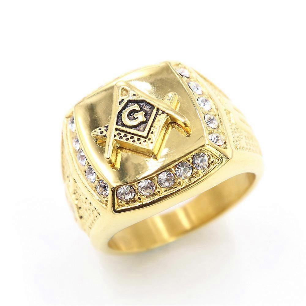 Anello in argento S925 per uomini e donne anello in oro con diamanti rotti AG Anello con diamanti in oro massonico