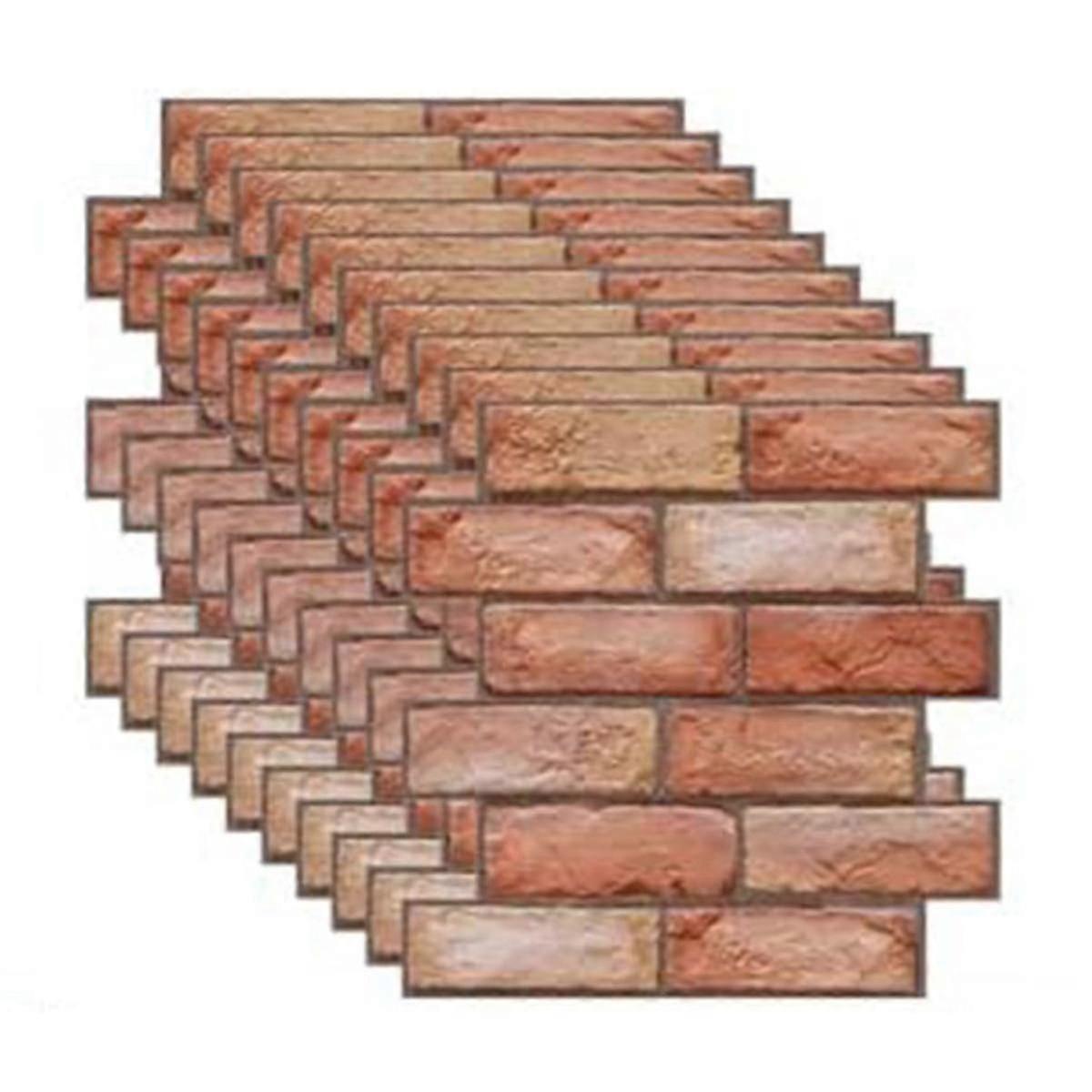 3D-väggpaneler, självhäftande, 10-pack, 3D självhäftande väggpaneler för kök, sovrum, badrum