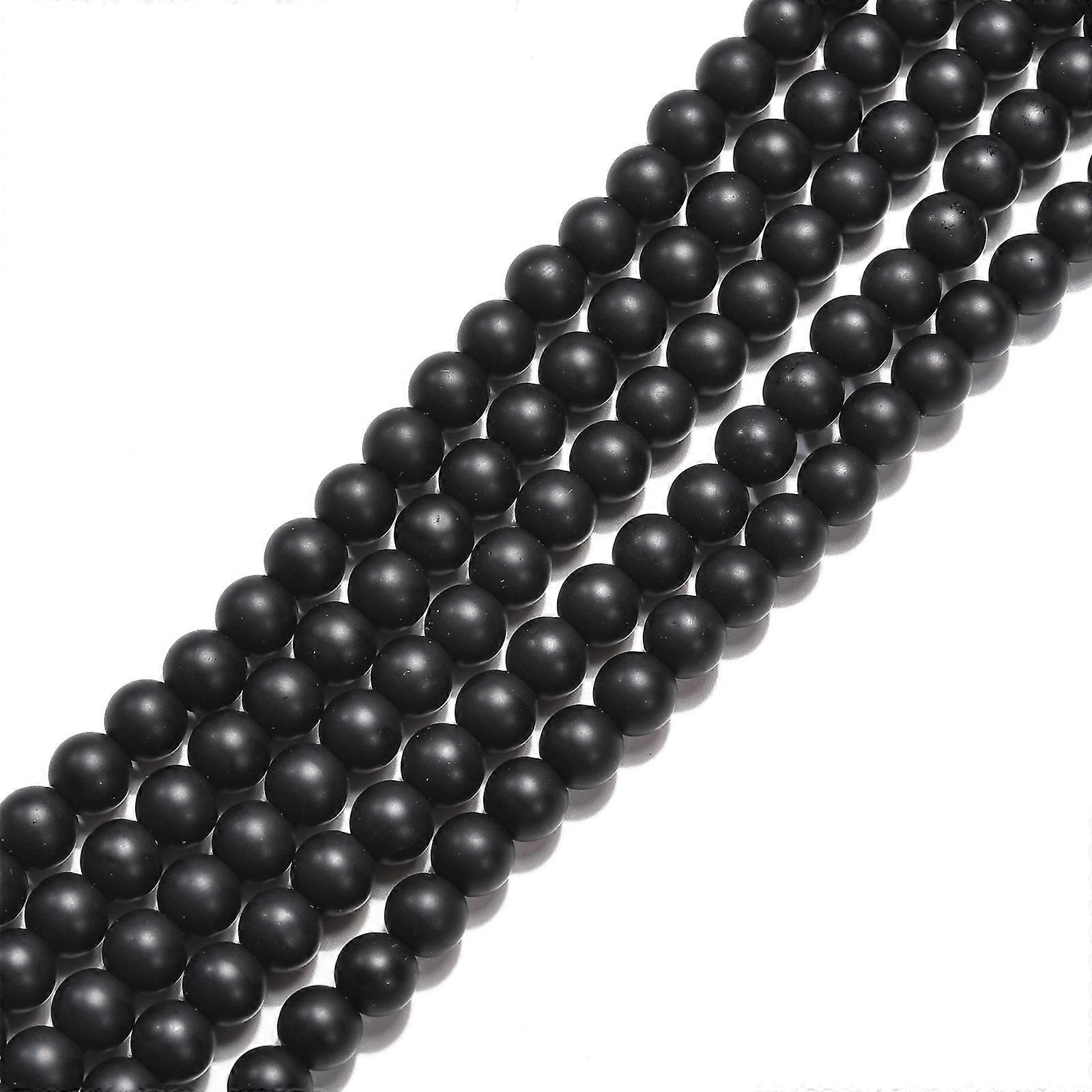 Craft Beads Synthetic Black Stone Beads Strands Frosted