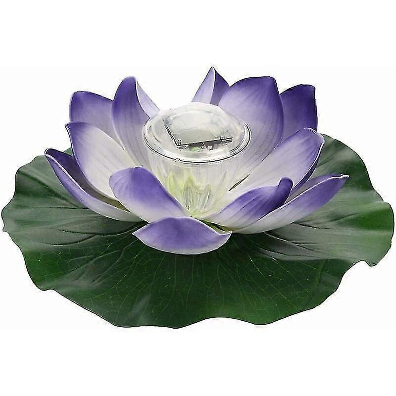 Waterproof Solar Multicolor LED Color Changing Lotus Flower Lamp Outdoor Floating Garden Pool Pond Light