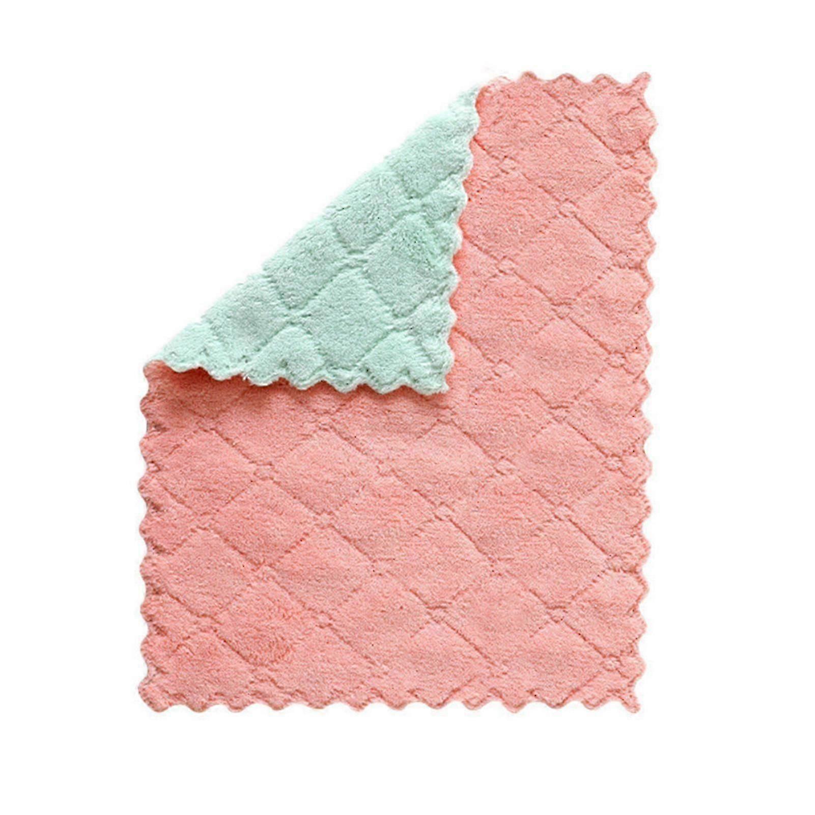 5pcs Double-sided Absorbent Rags Household Double Layered Cleaning Towels for Cleaning Tool