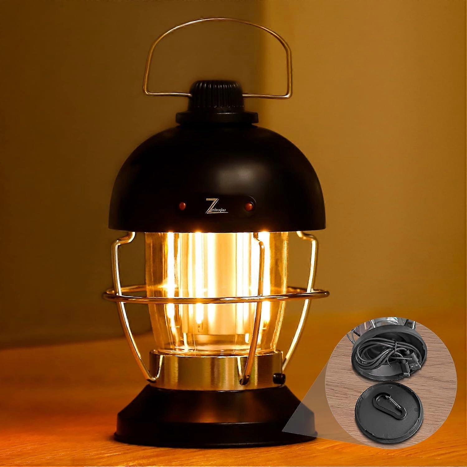 Stepless Knob Dimming Rechargeable Camping Lantern, Durable Power Ensures Extended Use, Waterproof Design for All Weather Conditions, High Brightness
