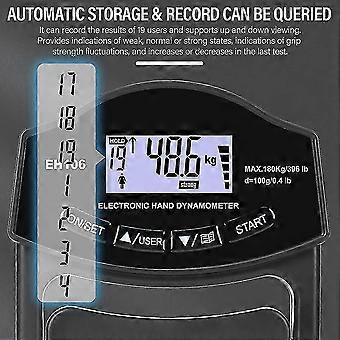 Grip Strength Tester, 396lbs/180kg Digital Hand Grip Strength Meter Tw